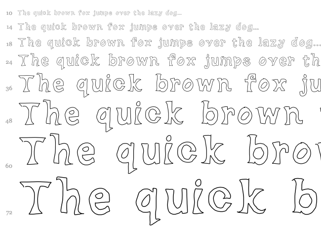 Dorky Deluxe font waterfall
